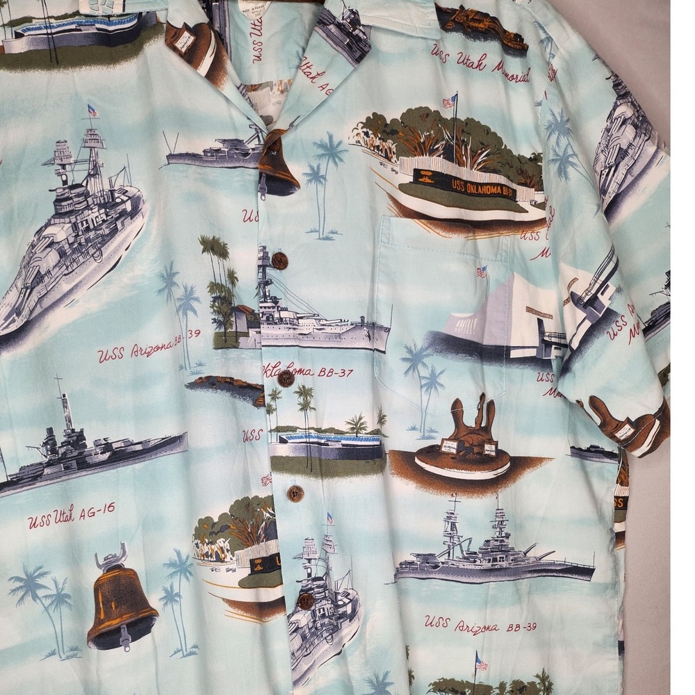 Kalaheo‎ Made in Hawaii Button up Pearl Harbor Shirt XL - Picture 4 of 9